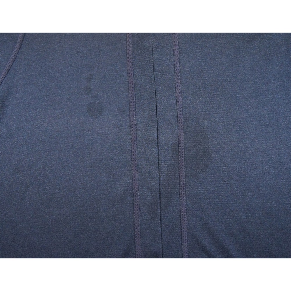Qor Shirt Mens Large Blue Short Sleeve 1/4 Zip Collared Polartec Adult FLAW*** - Picture 3 of 12